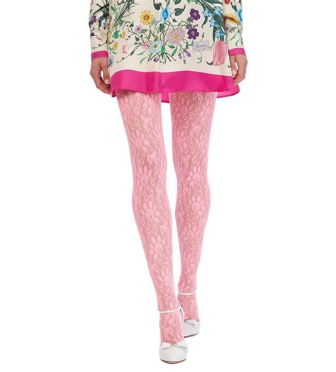 sequined pink tights gucci